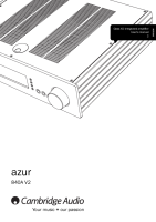 Cambridge Audio Azur-840A-V2 - Owners manual
